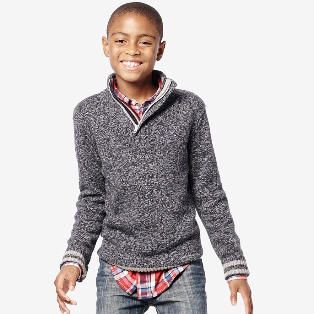 Tommy Hilfiger Robert Half-Zip Sweater, Bi…